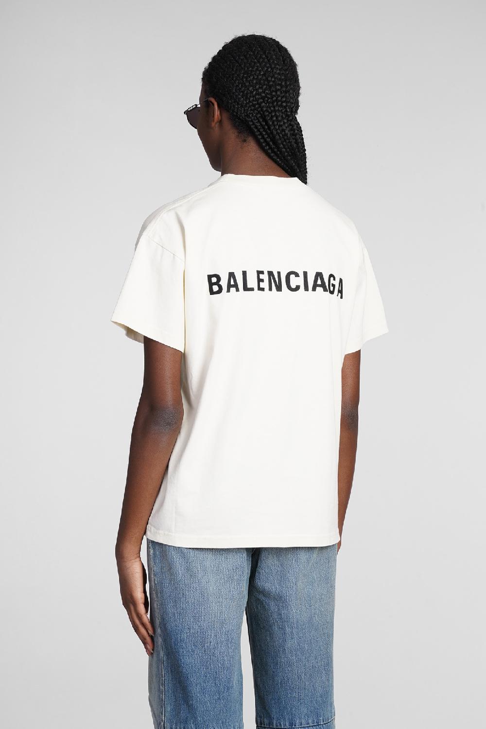 Deliberti Balenciaga T-shirt in cotone beige cod. 362934 - Deliberti The Luxury Shopping Affare Del Giorno