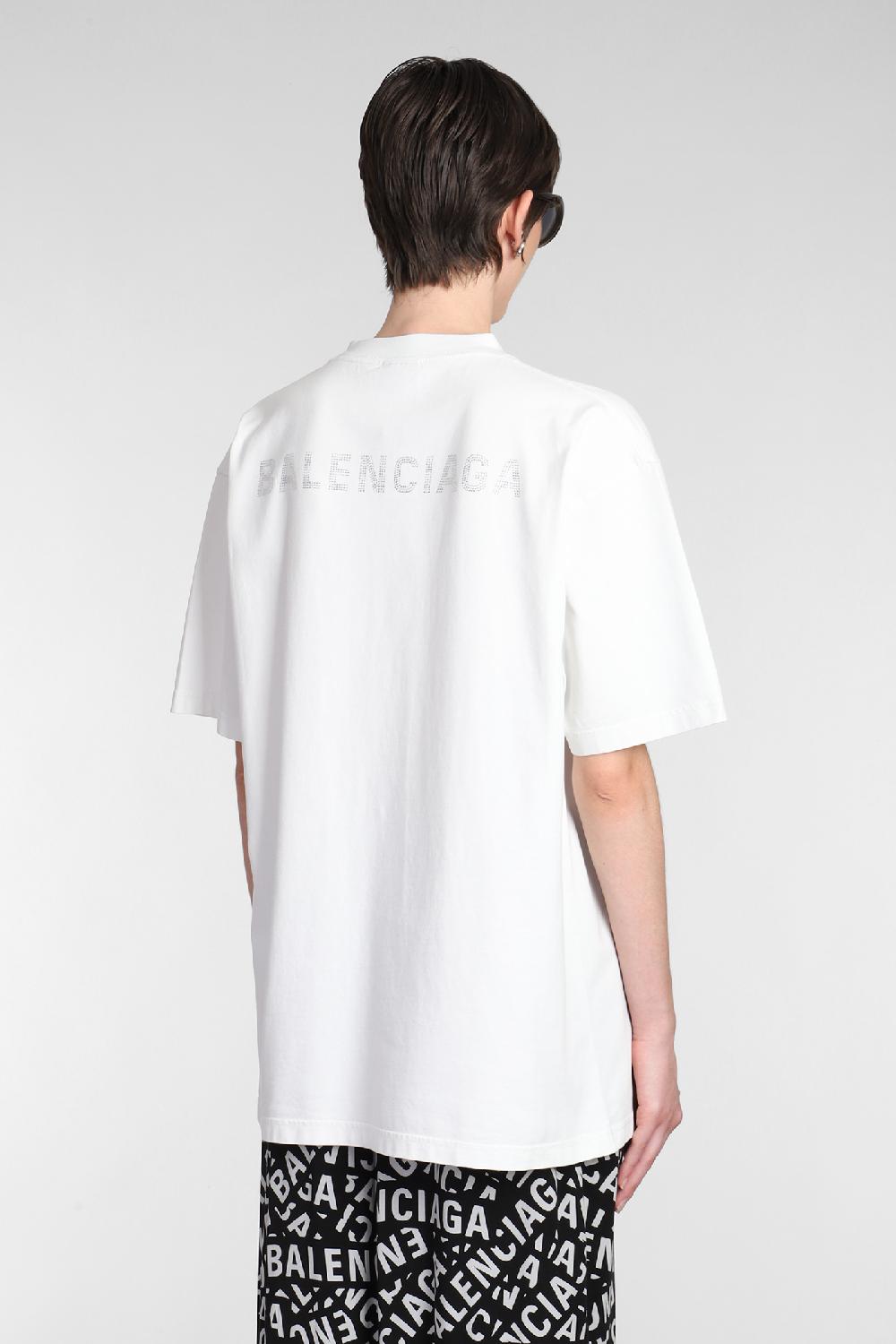 Deliberti Balenciaga T-shirt in cotone bianco cod. 381738 - Deliberti The Luxury Shopping Prezzo Ridotto
