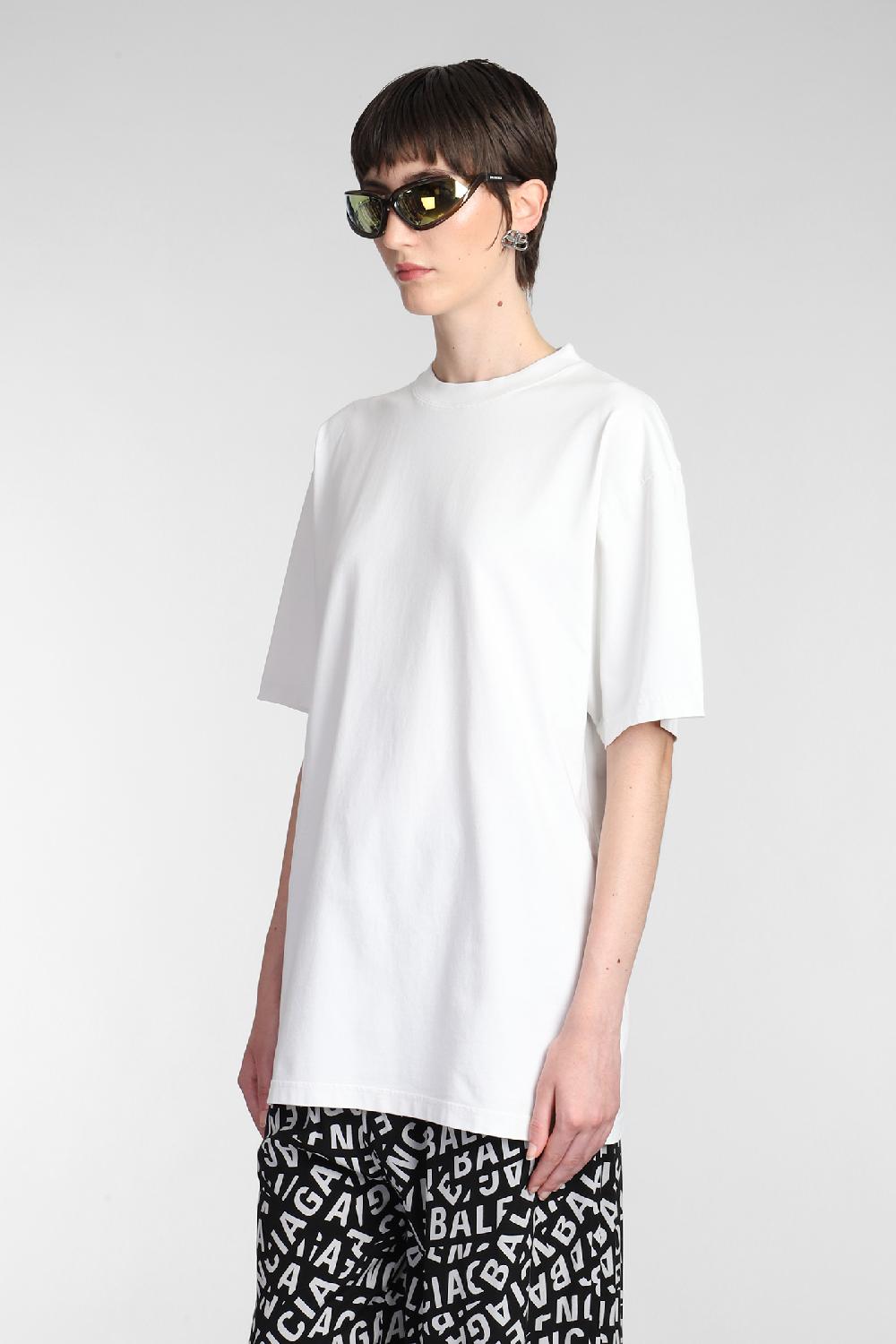 Deliberti Balenciaga T-shirt in cotone bianco cod. 381738 - Deliberti The Luxury Shopping Prezzo Ridotto