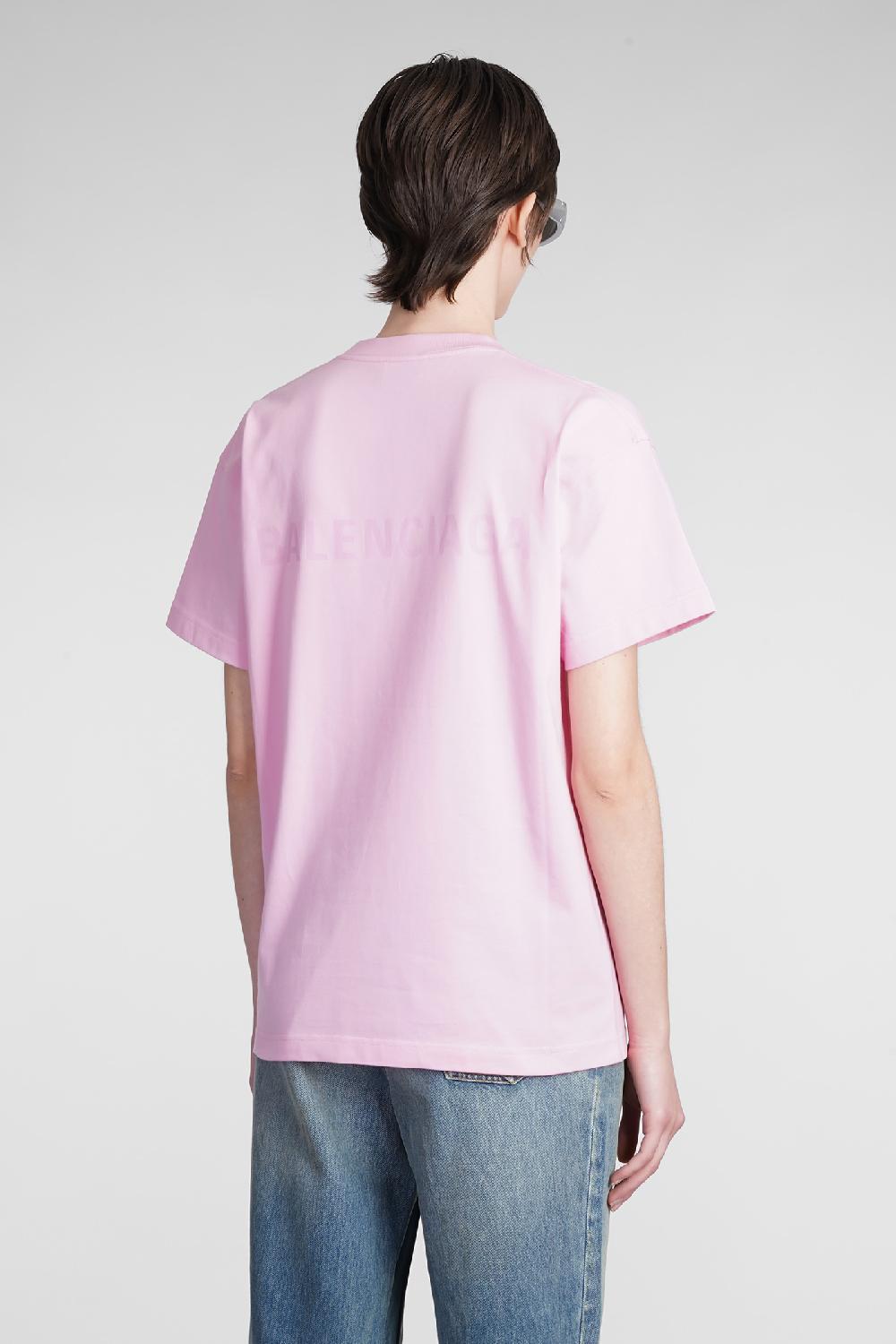 Deliberti Balenciaga T-shirt in cotone rosa cod. 375667 - Deliberti The Luxury Shopping Sottocosto