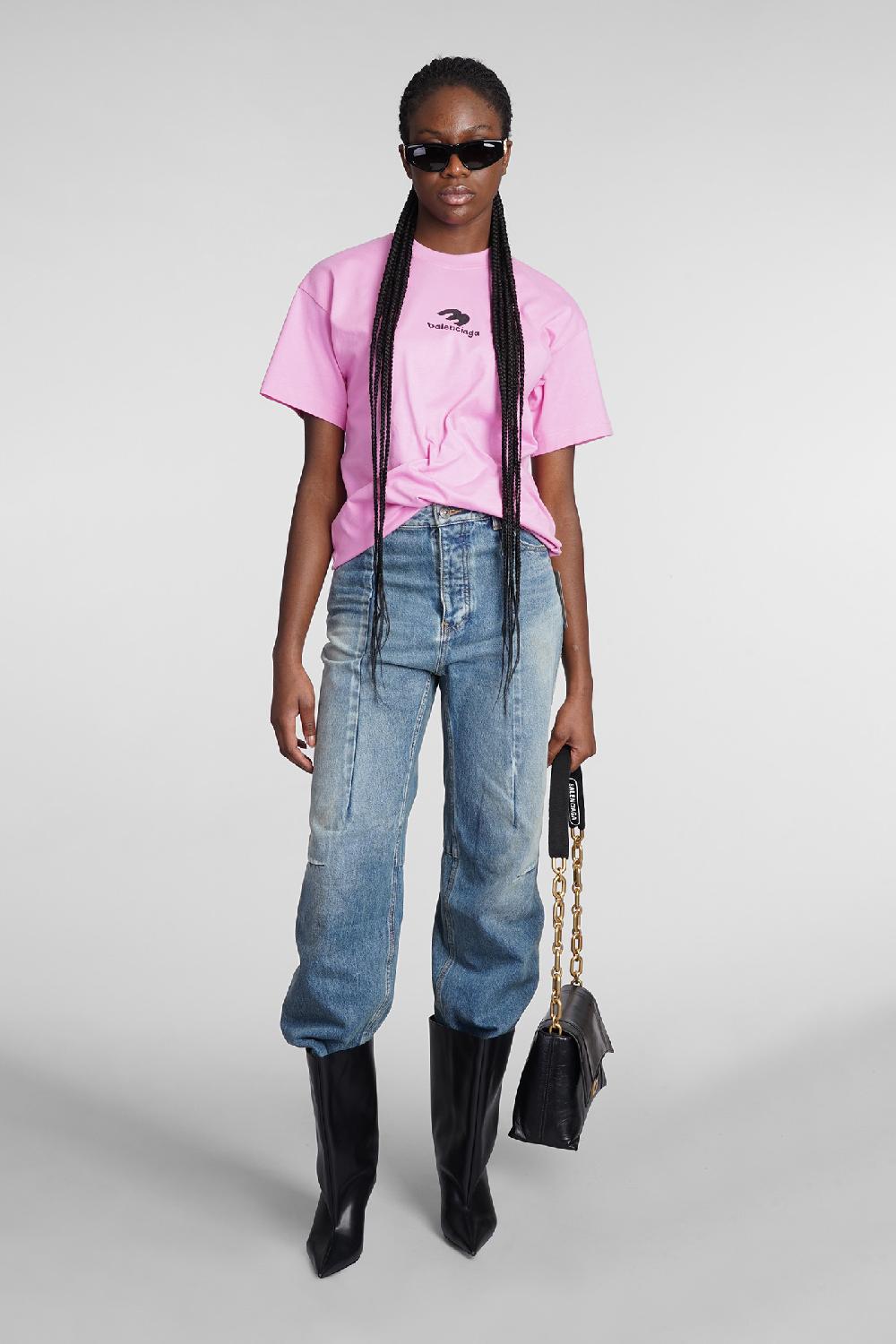 Deliberti Balenciaga T-shirt in cotone rosa cod. 362935 - Deliberti The Luxury Shopping Novità