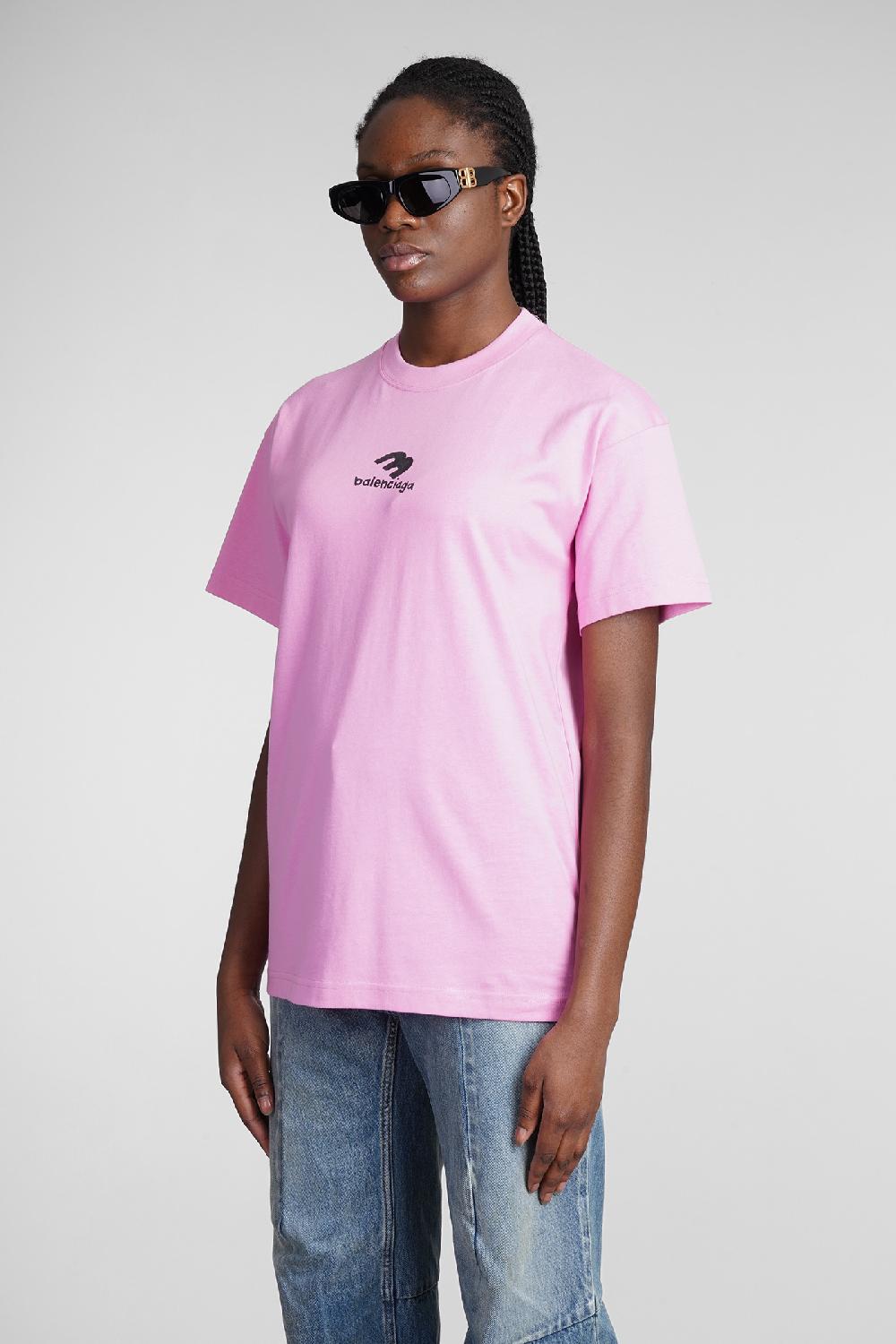 Deliberti Balenciaga T-shirt in cotone rosa cod. 362935 - Deliberti The Luxury Shopping Novità