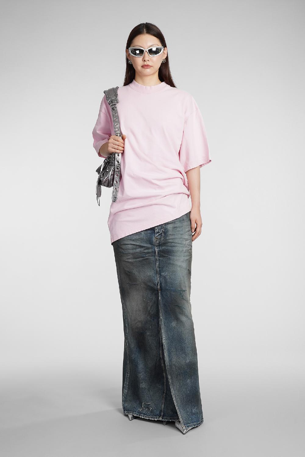 Deliberti Balenciaga T-shirt in cotone rosa cod. 383710 - Deliberti The Luxury Shopping Sconto