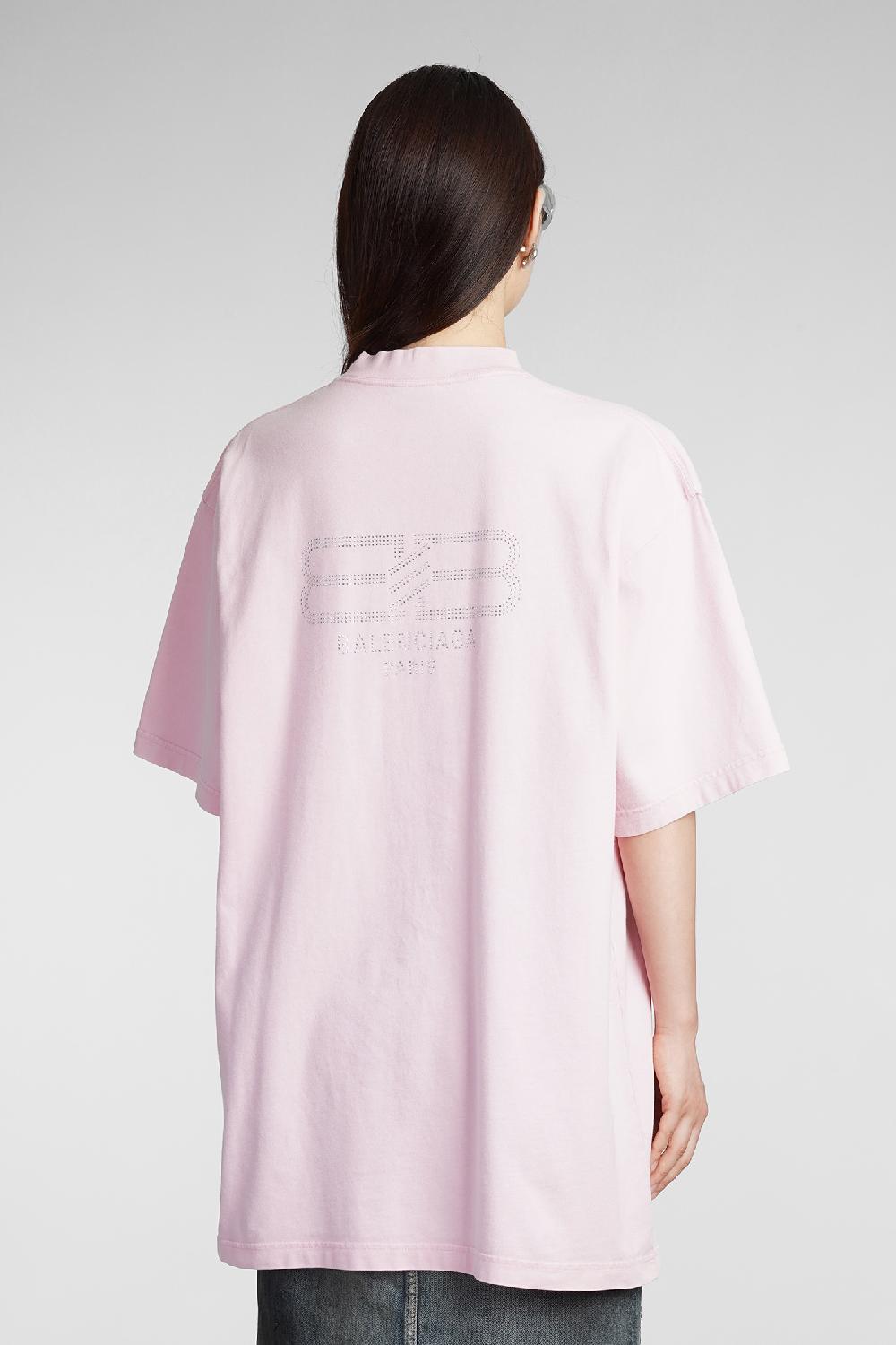 Deliberti Balenciaga T-shirt in cotone rosa cod. 383710 - Deliberti The Luxury Shopping Sconto