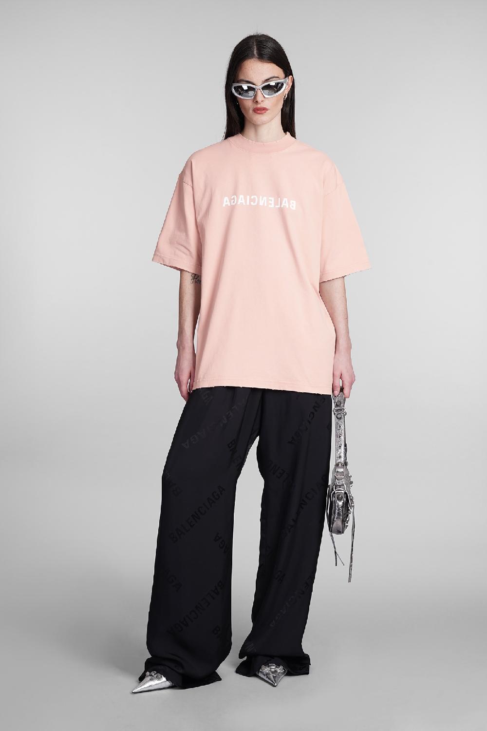 Deliberti Balenciaga T-shirt in cotone rosa cod. 394990 - Deliberti The Luxury Shopping Economico