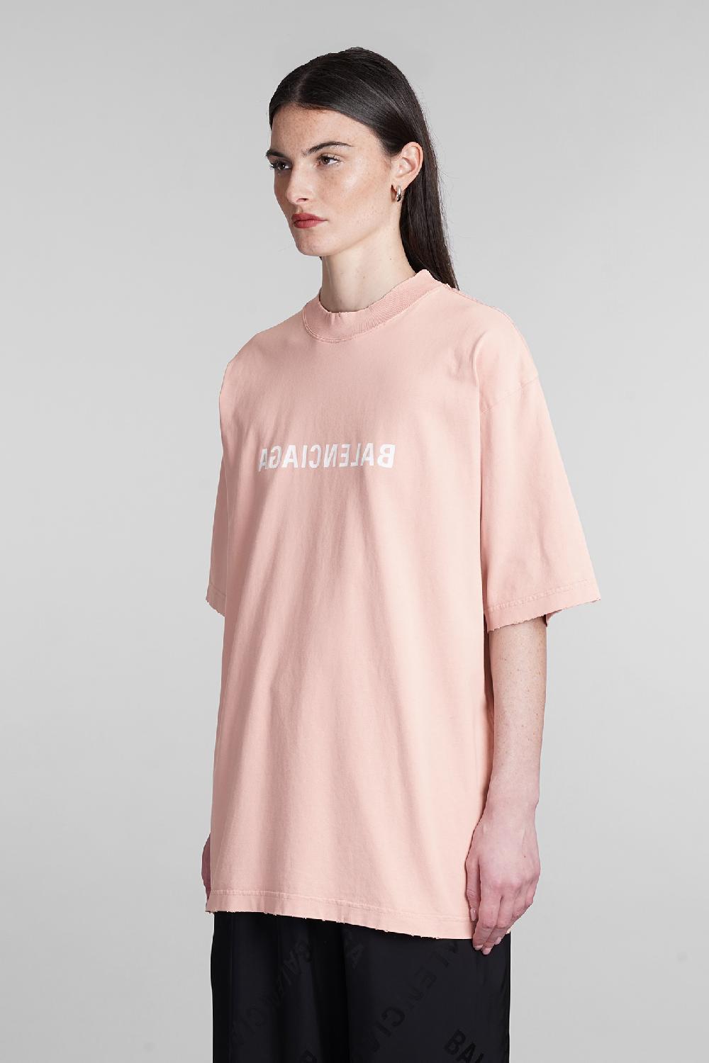 Deliberti Balenciaga T-shirt in cotone rosa cod. 394990 - Deliberti The Luxury Shopping Economico