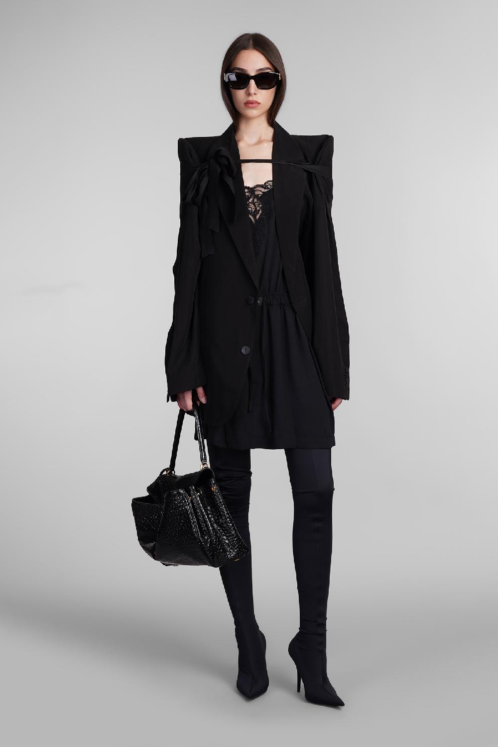 Deliberti Balenciaga Abito in poliestere nero cod. 406057 - Deliberti The Luxury Shopping Saldi