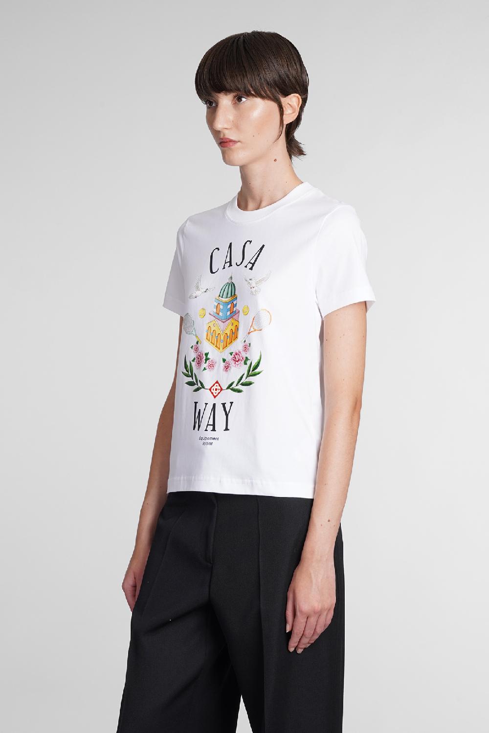 Deliberti Casablanca T-shirt in cotone bianco cod. 384891 - Deliberti The Luxury Shopping Vendita Calda