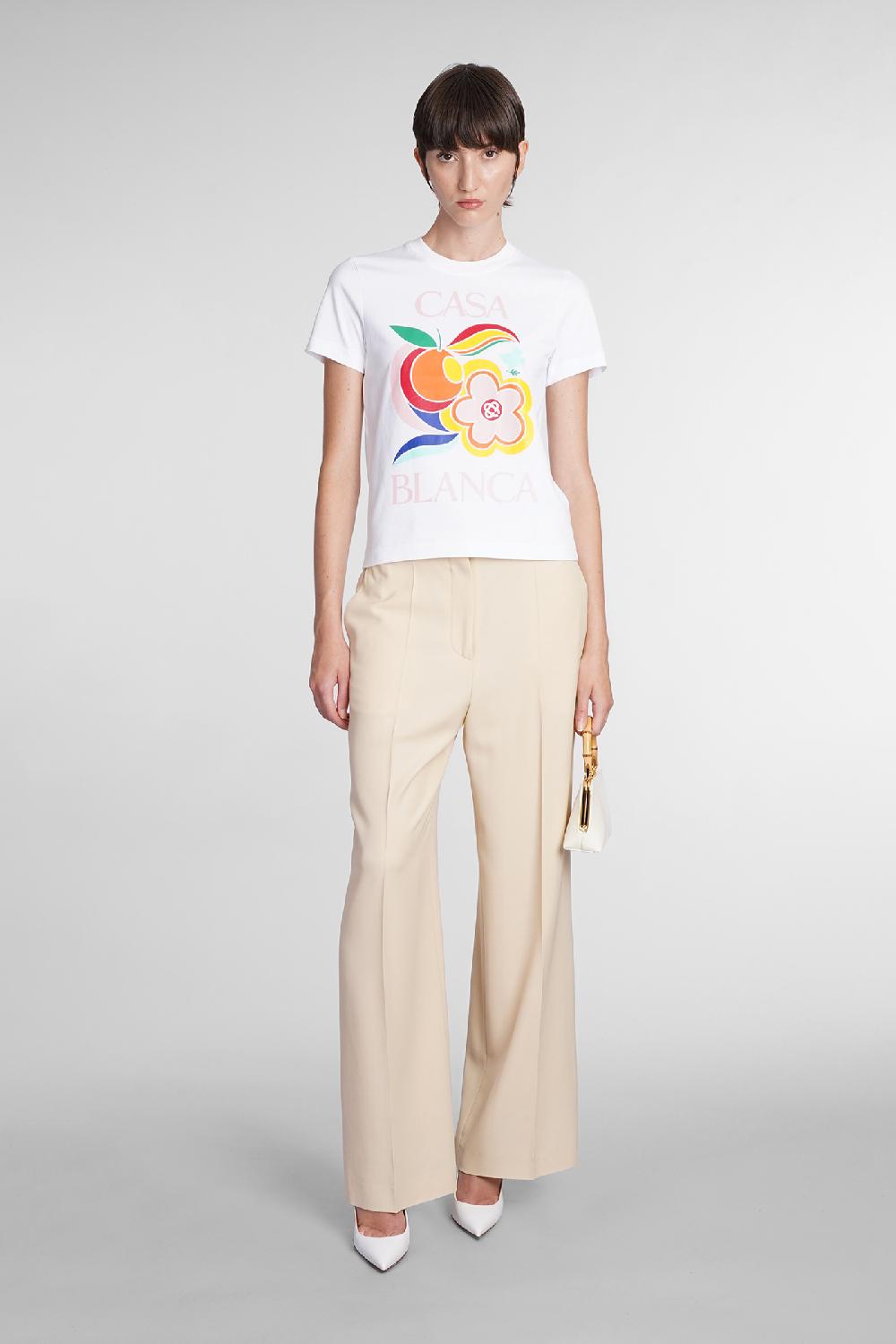 Deliberti Casablanca T-shirt in cotone bianco cod. 384569 - Deliberti The Luxury Shopping Vendita Economica