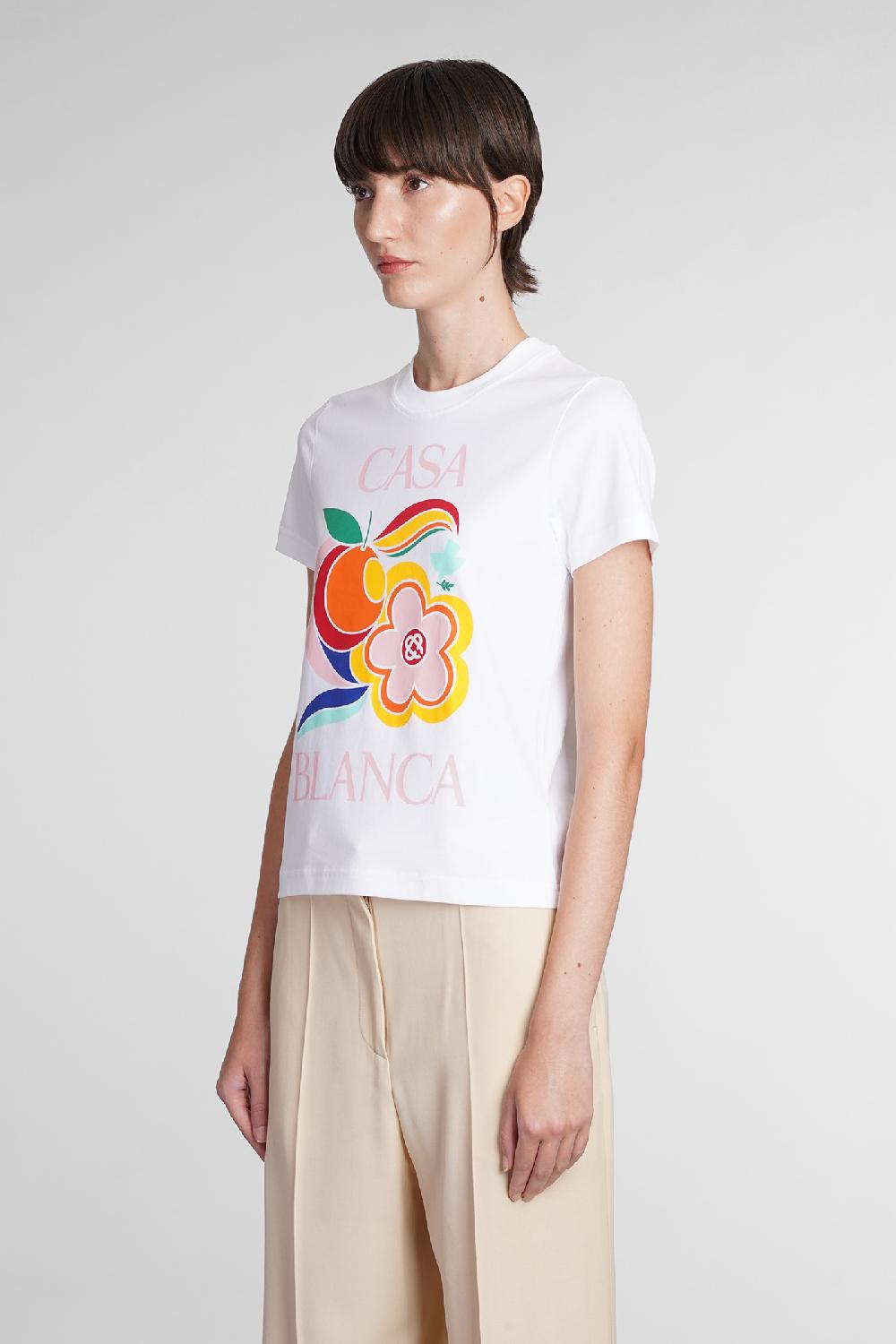 Deliberti Casablanca T-shirt in cotone bianco cod. 384569 - Deliberti The Luxury Shopping Vendita Economica