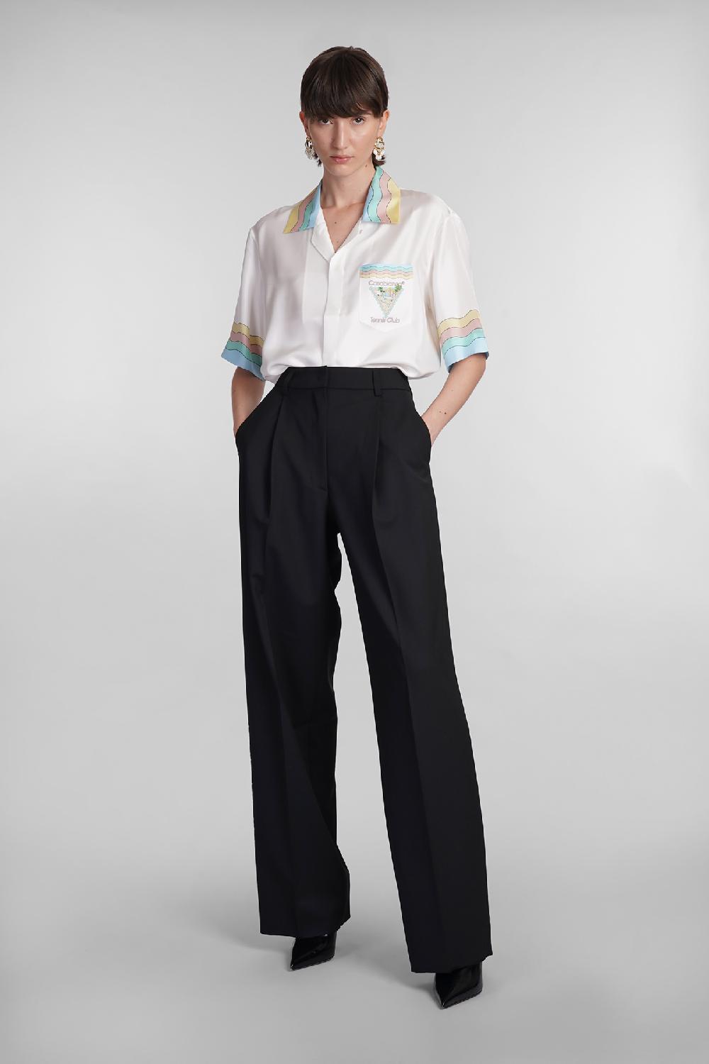 Deliberti Casablanca Camicia in seta bianca cod. 402435 - Deliberti The Luxury Shopping Saldi Di Fabbrica
