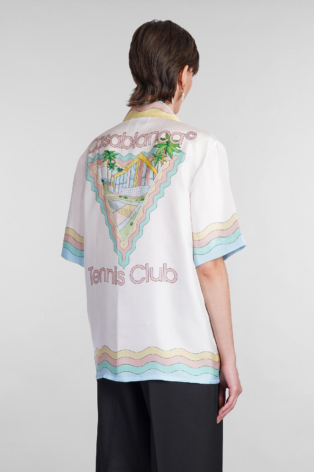 Deliberti Casablanca Camicia in seta bianca cod. 402435 - Deliberti The Luxury Shopping Saldi Di Fabbrica