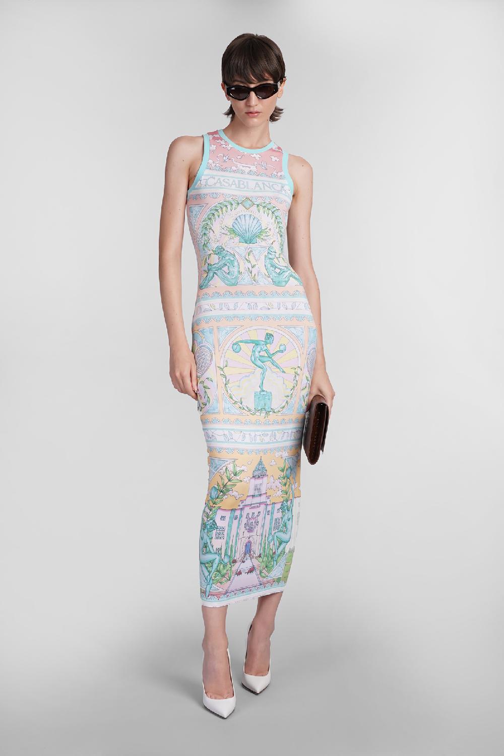 Deliberti Casablanca Abito in viscosa multicolor cod. 402436 - Deliberti The Luxury Shopping I Più Venduti