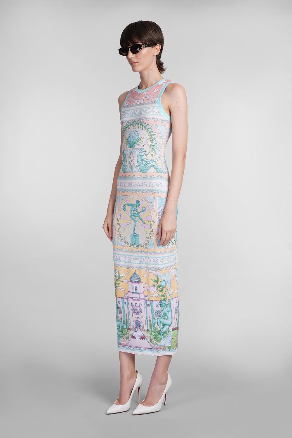 Deliberti Casablanca Abito in viscosa multicolor cod. 402436 - Deliberti The Luxury Shopping I Più Venduti