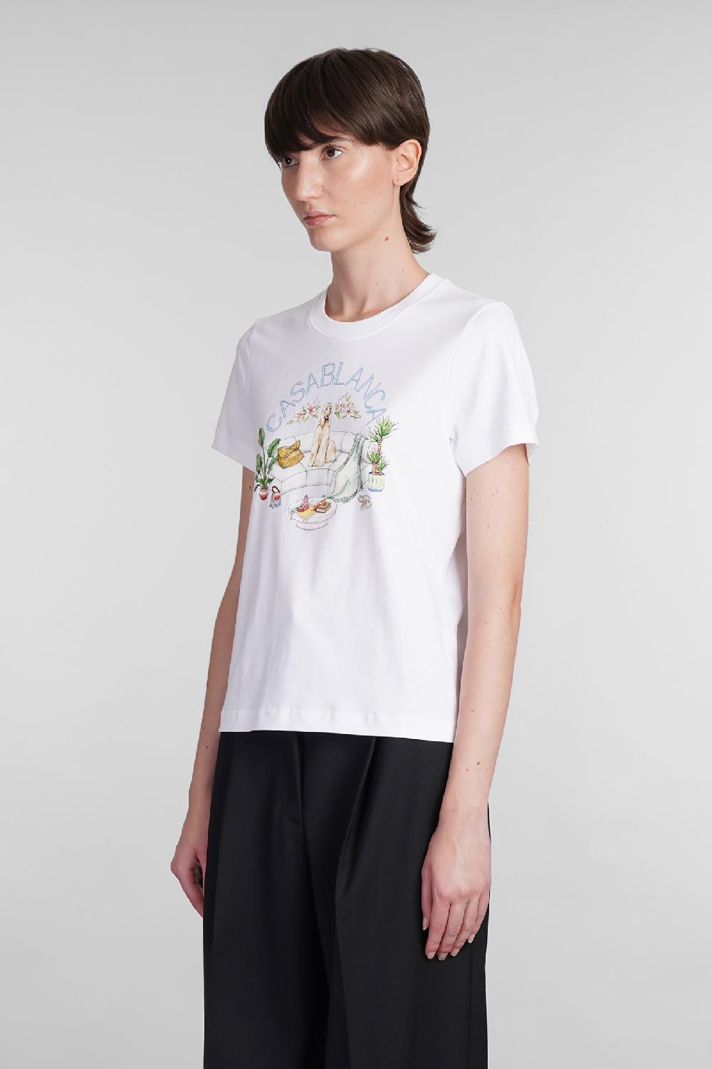 Deliberti Casablanca T-shirt in cotone bianco cod. 402439 - Deliberti The Luxury Shopping In Saldo