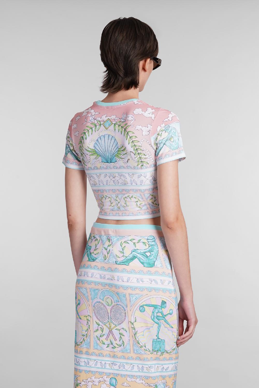 Deliberti Casablanca T-shirt in viscosa multicolor cod. 402440 - Deliberti The Luxury Shopping Nuova