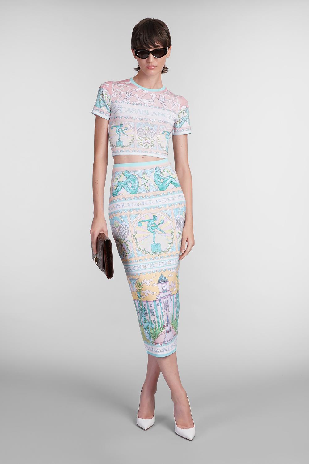 Deliberti Casablanca Gonna in viscosa multicolor cod. 402444 - Deliberti The Luxury Shopping Italia