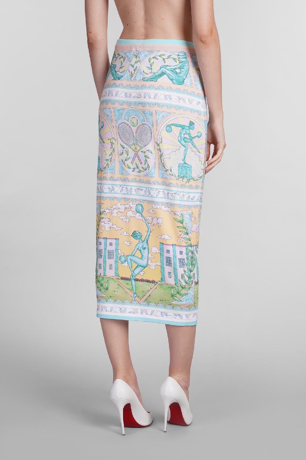 Deliberti Casablanca Gonna in viscosa multicolor cod. 402444 - Deliberti The Luxury Shopping Italia