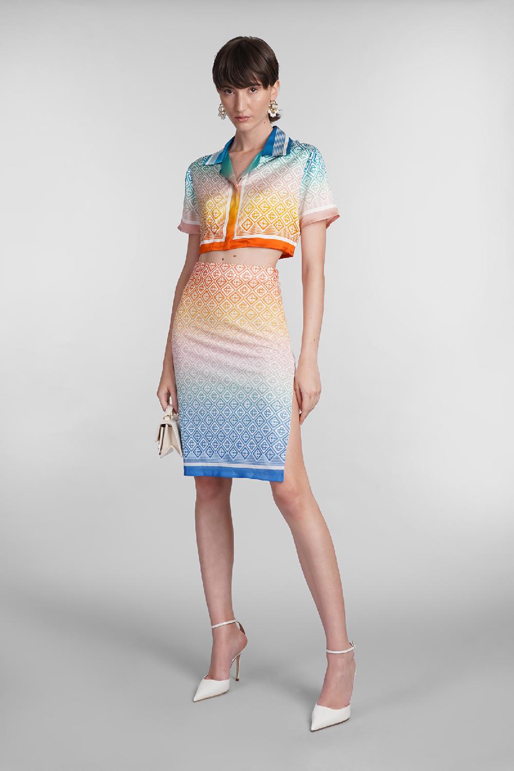 Deliberti Casablanca Gonna in poliestere multicolor cod. 402445 - Deliberti The Luxury Shopping 2025