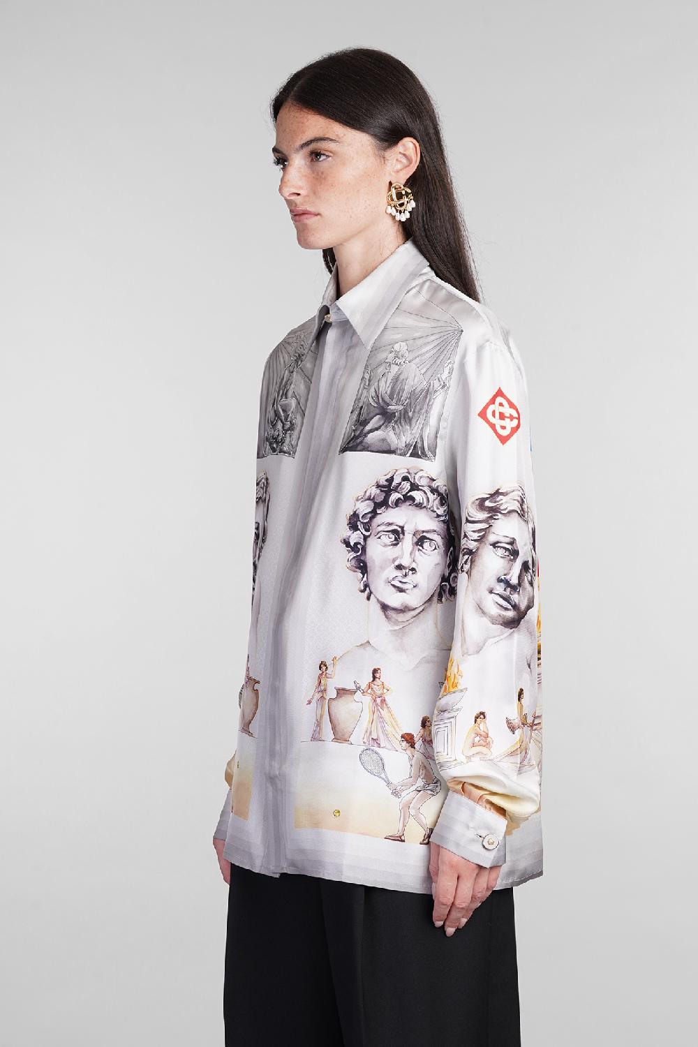 Deliberti Casablanca Camicia in seta grigia cod. 404996 - Deliberti The Luxury Shopping Vendita