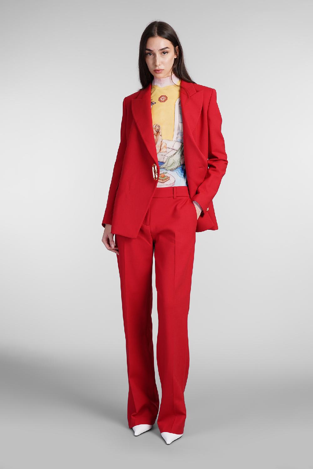 Deliberti Casablanca Blazer in lana rossa cod. 409063 - Deliberti The Luxury Shopping Soddisfazione Garantita