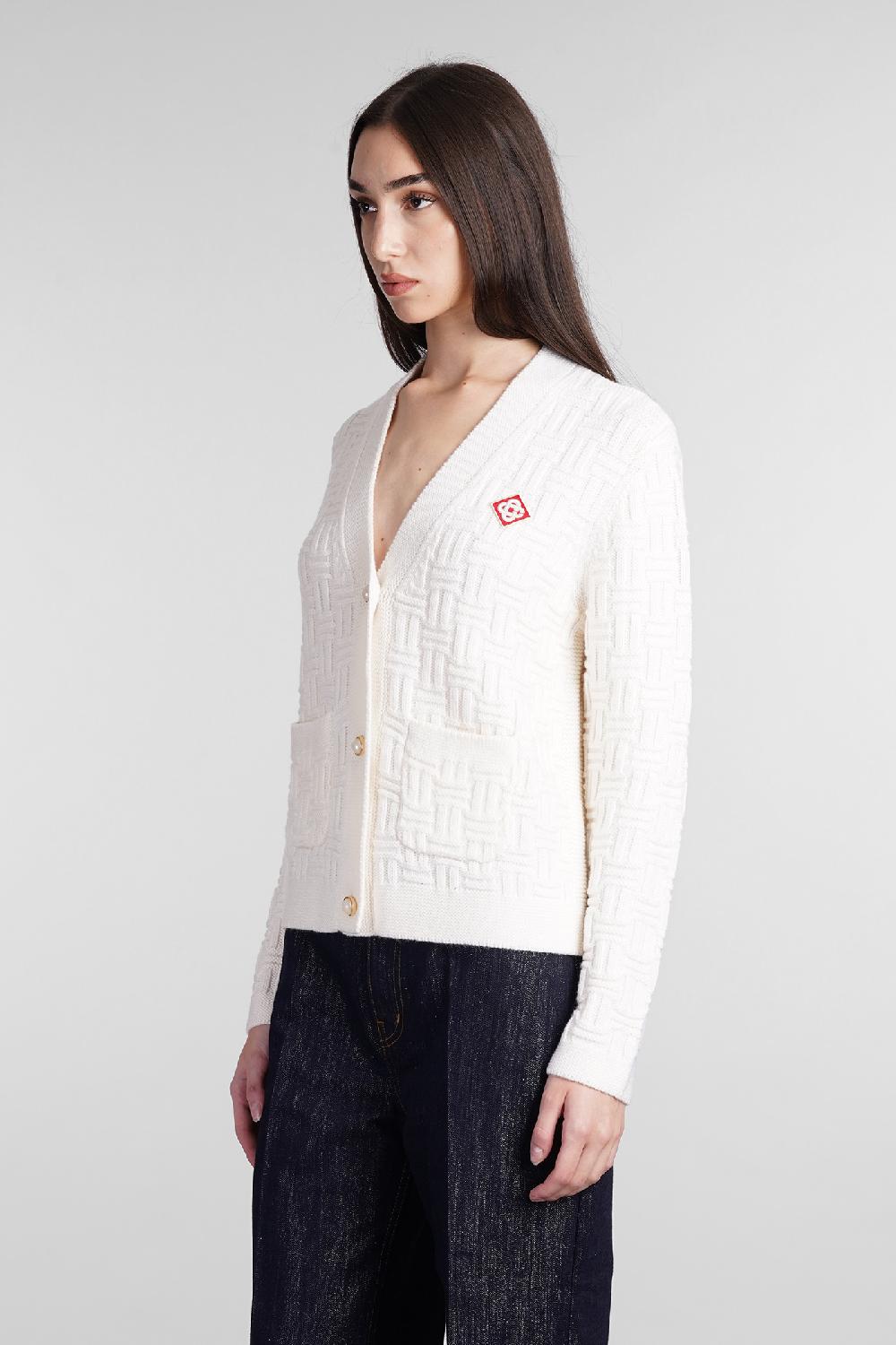Deliberti Casablanca Cardigan in lana beige cod. 409064 - Deliberti The Luxury Shopping Negozi Online