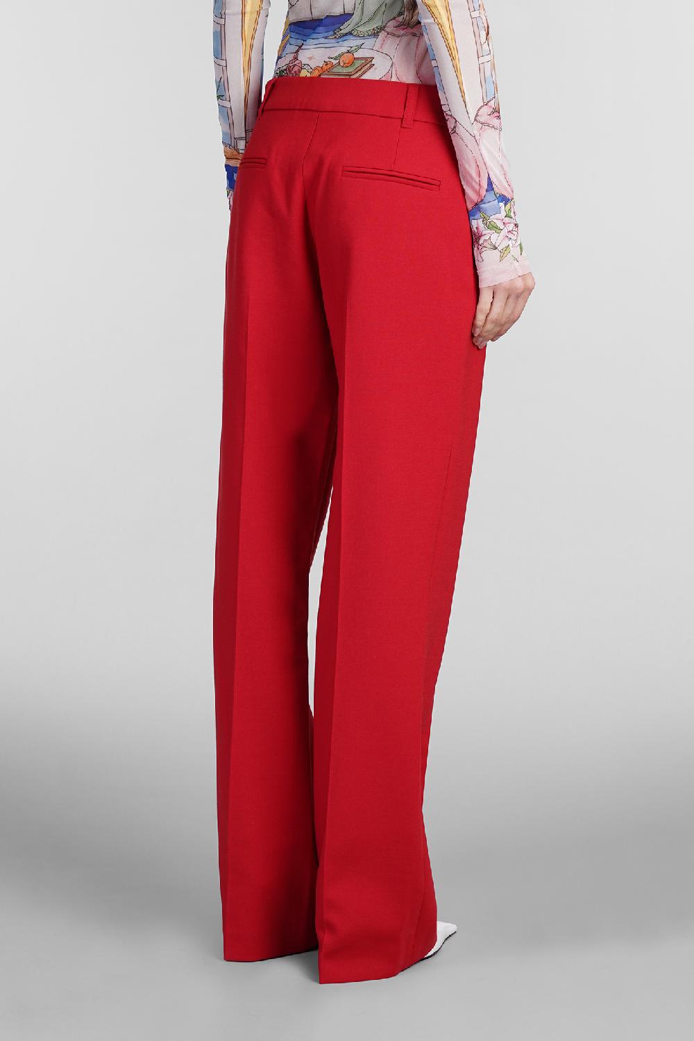 Deliberti Casablanca Pantalone in lana rossa cod. 409066 - Deliberti The Luxury Shopping Fino Al -60%