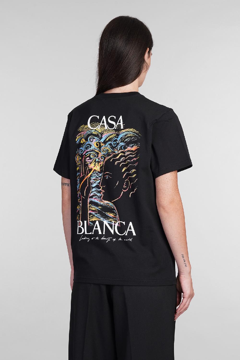 Deliberti Casablanca T-shirt in cotone nero cod. 403115 - Deliberti The Luxury Shopping Affare Del Giorno