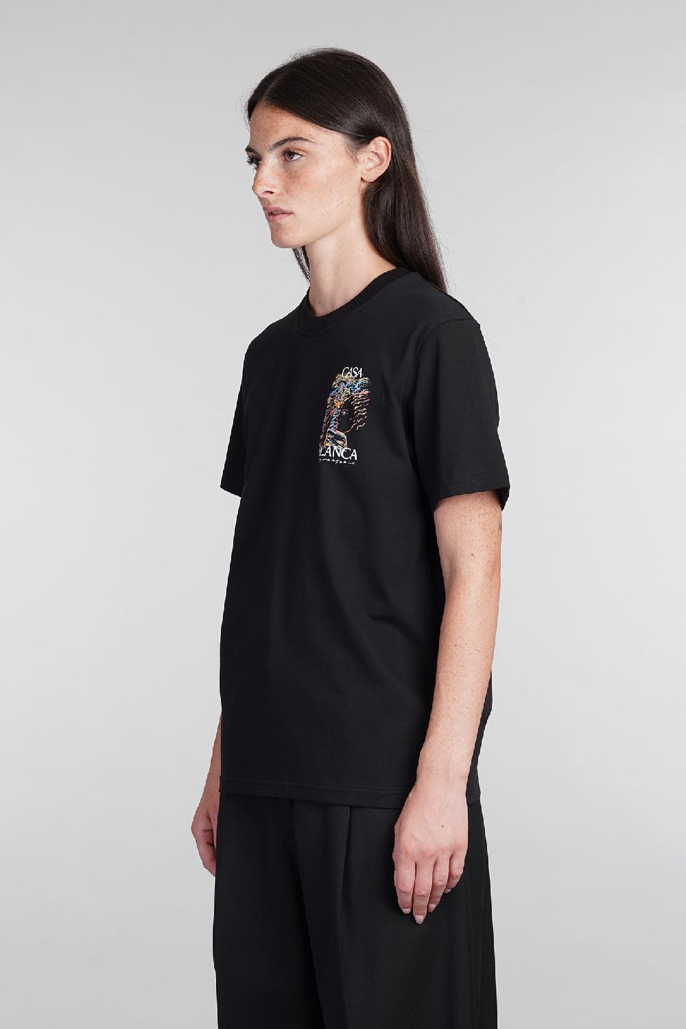 Deliberti Casablanca T-shirt in cotone nero cod. 403115 - Deliberti The Luxury Shopping Affare Del Giorno
