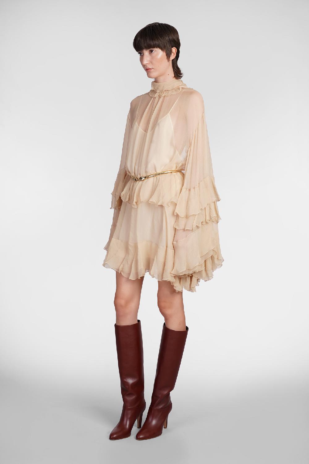 Deliberti Chloé Abito in seta beige cod. 404202 - Deliberti The Luxury Shopping Economico