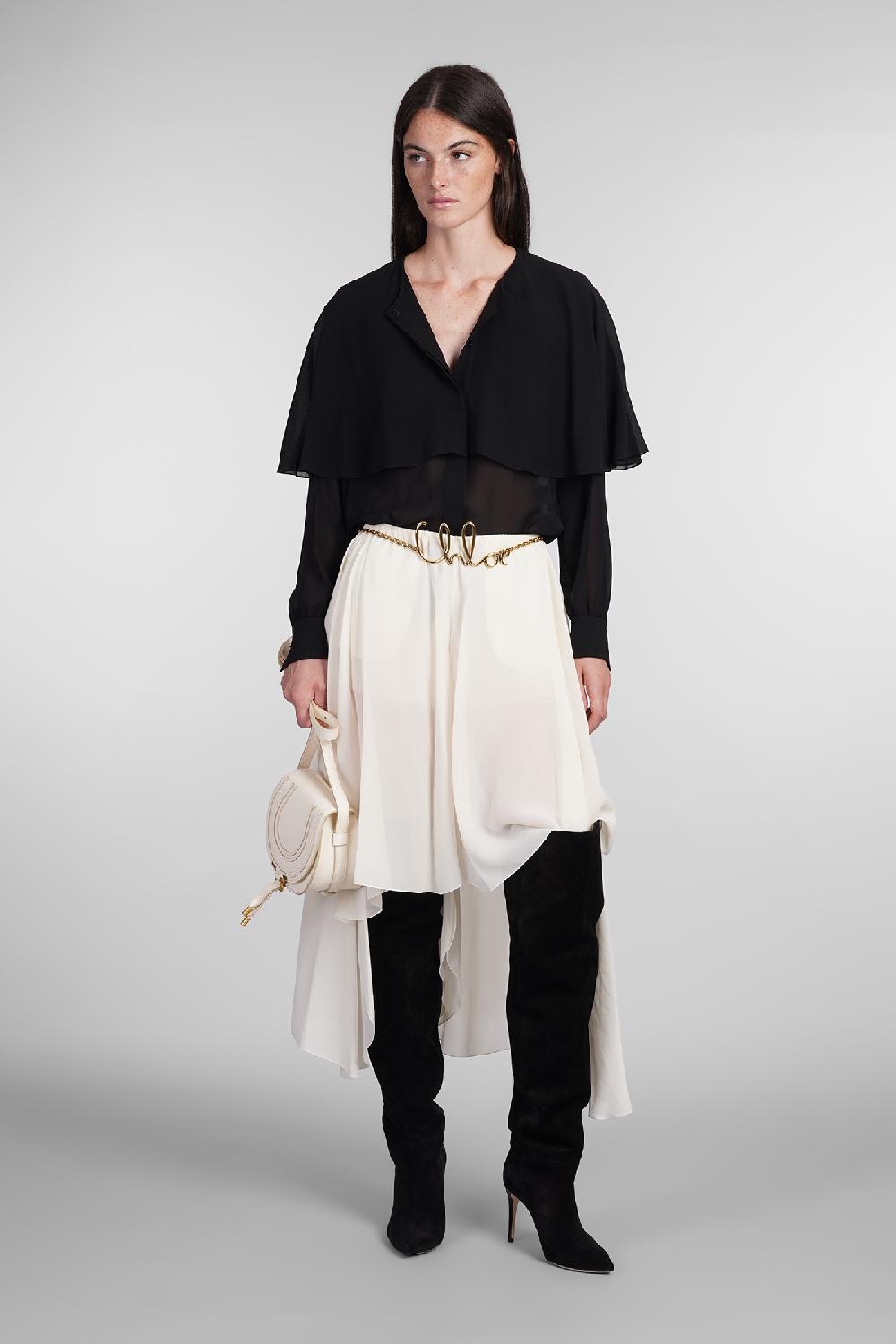 Deliberti Chloé Blusa in seta nera cod. 404203 - Deliberti The Luxury Shopping Online