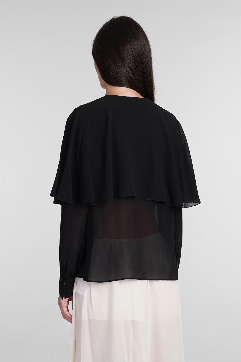 Deliberti Chloé Blusa in seta nera cod. 404203 - Deliberti The Luxury Shopping Online