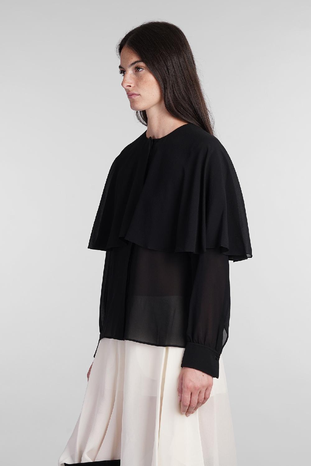 Deliberti Chloé Blusa in seta nera cod. 404203 - Deliberti The Luxury Shopping Online