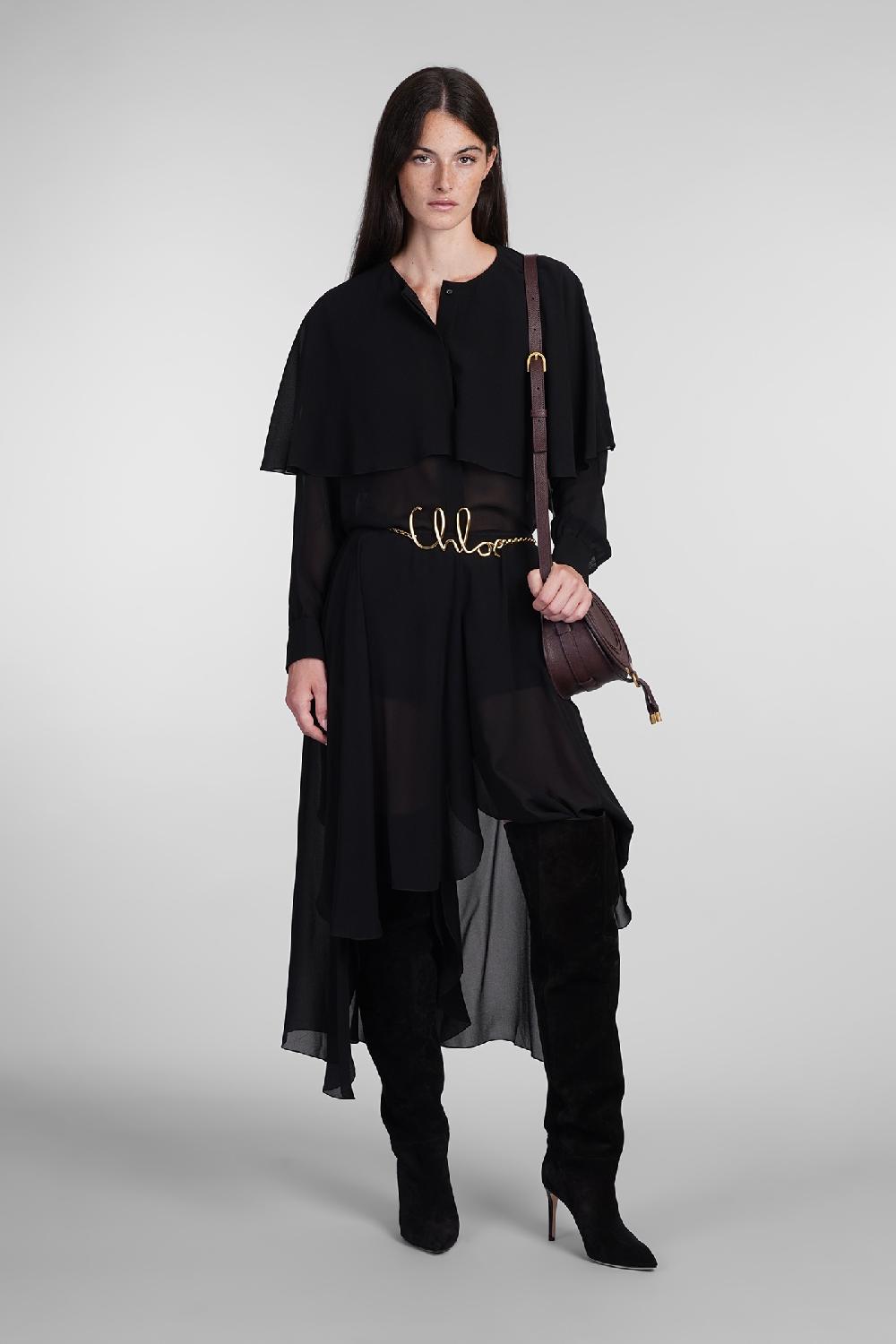 Deliberti Chloé Shorts in seta nera cod. 404204 - Deliberti The Luxury Shopping Outlet