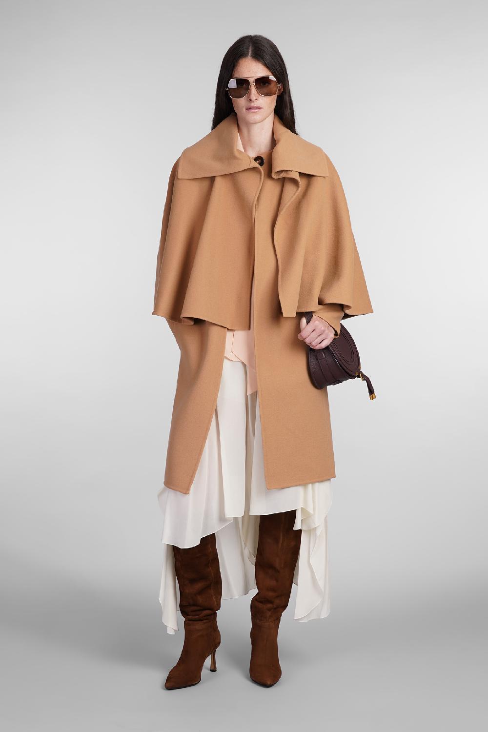 Deliberti Chloé Cappotto in lana e cashmere cammello cod. 404207 - Deliberti The Luxury Shopping Offerte