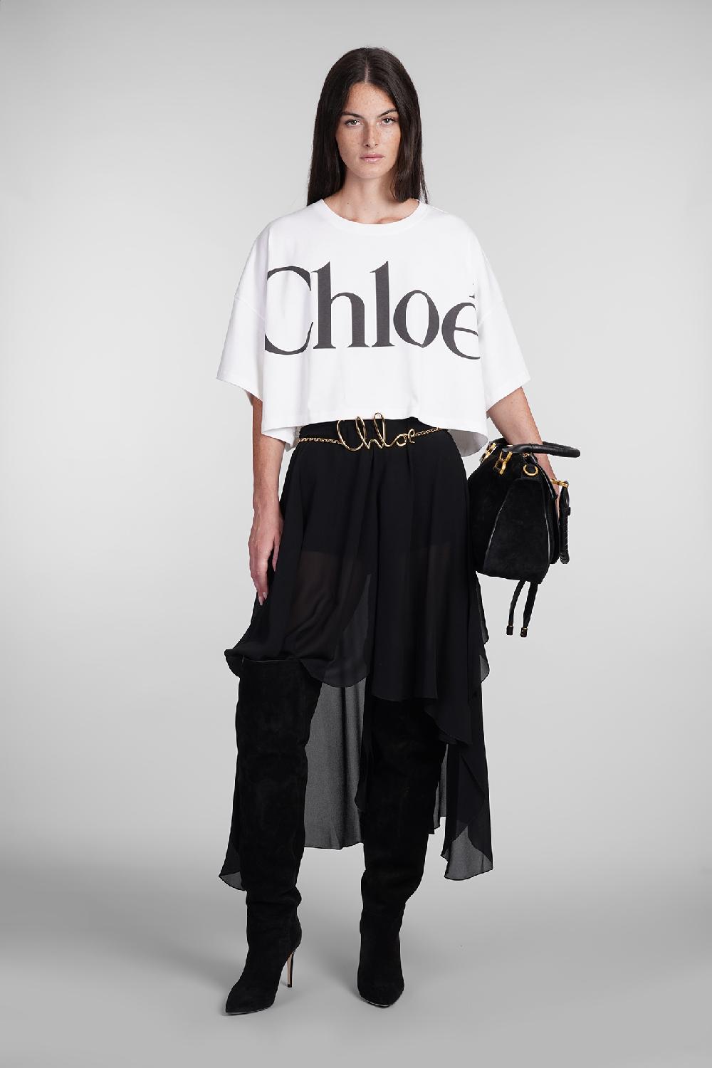 Deliberti Chloé T-shirt in cotone bianco cod. 404209 - Deliberti The Luxury Shopping Vendita Calda