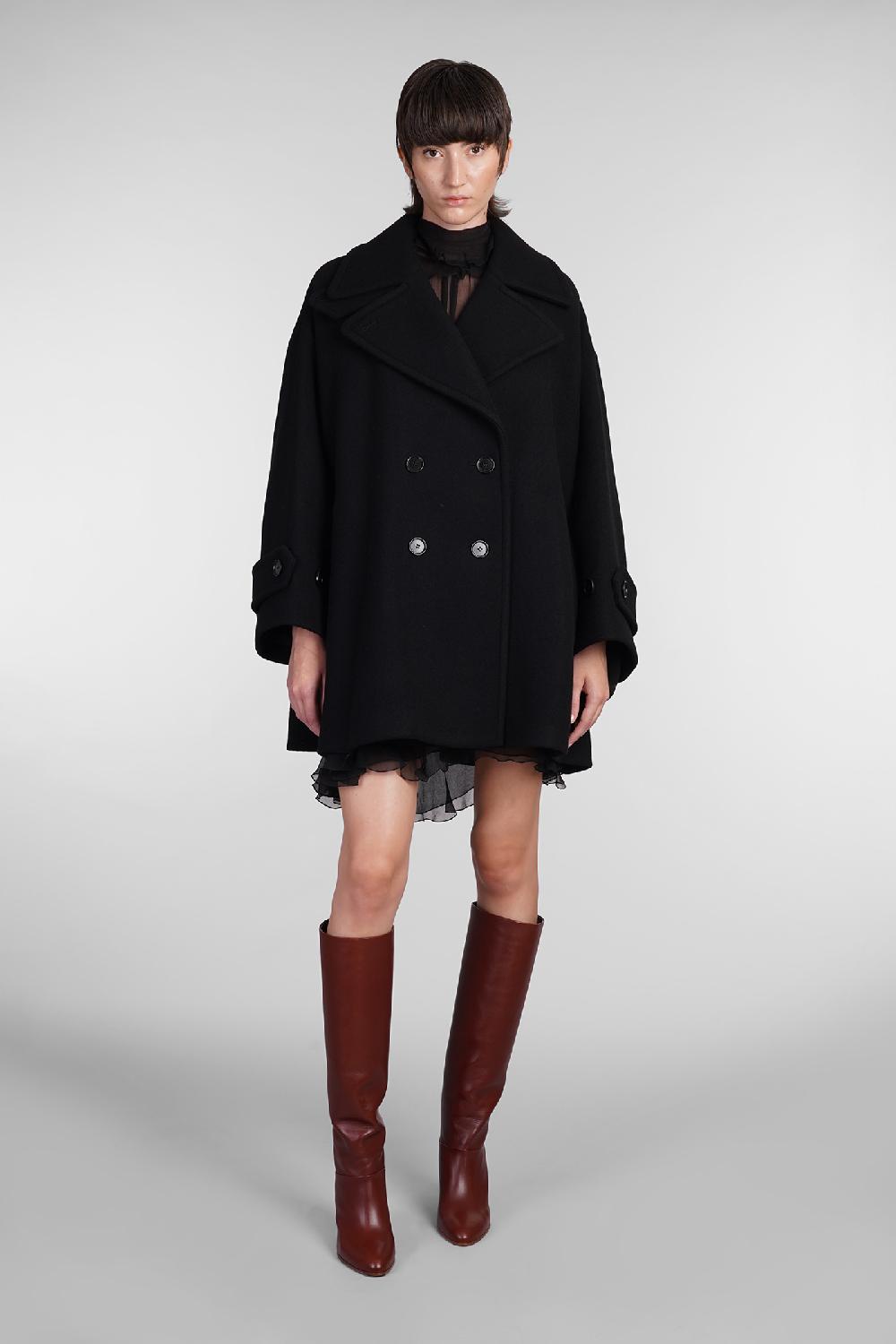 Deliberti Chloé Cappotto in lana nera cod. 406242 - Deliberti The Luxury Shopping