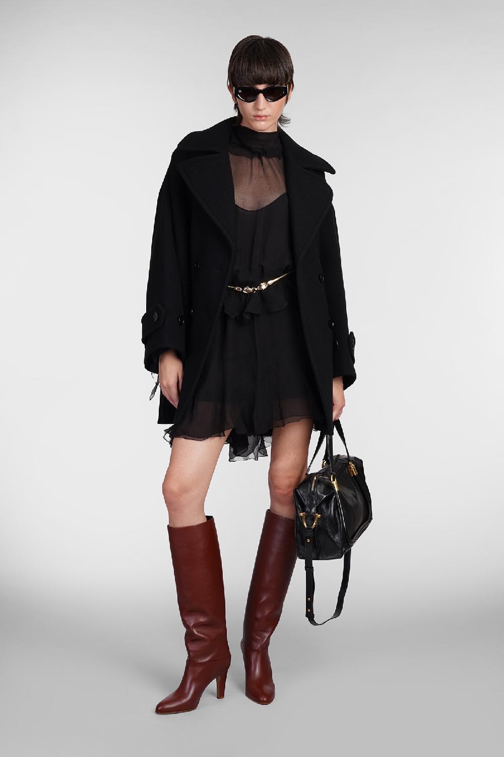 Deliberti Chloé Cappotto in lana nera cod. 406242 - Deliberti The Luxury Shopping Vendita Economica