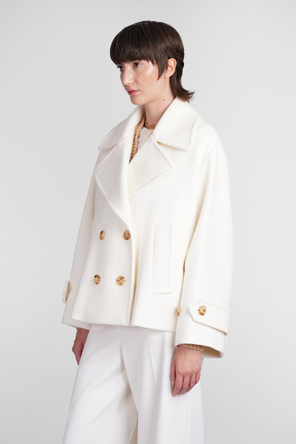 Deliberti Chloé Cappotto in lana beige cod. 406243 - Deliberti The Luxury Shopping I Più Venduti