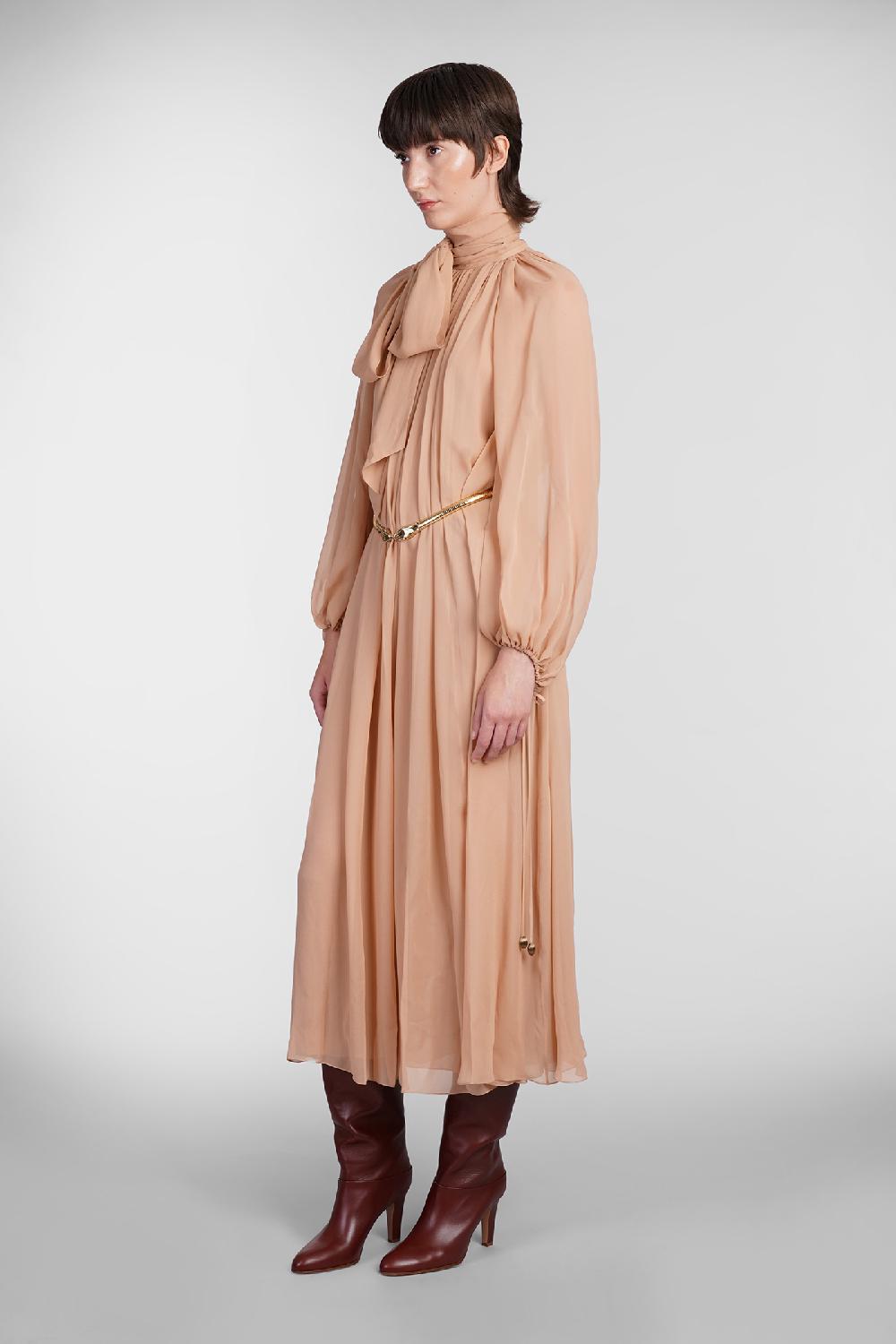 Deliberti Chloé Abito in seta rosa cod. 406245 - Deliberti The Luxury Shopping Negozio