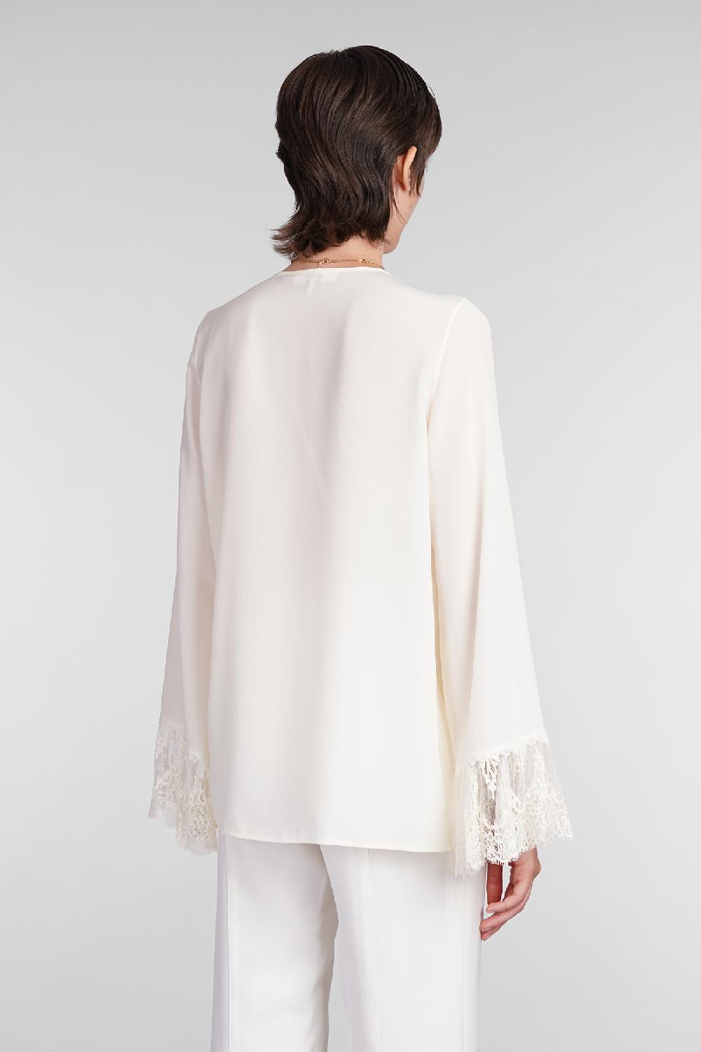 Deliberti Chloé Blusa in seta beige cod. 406246 - Deliberti The Luxury Shopping Nuova
