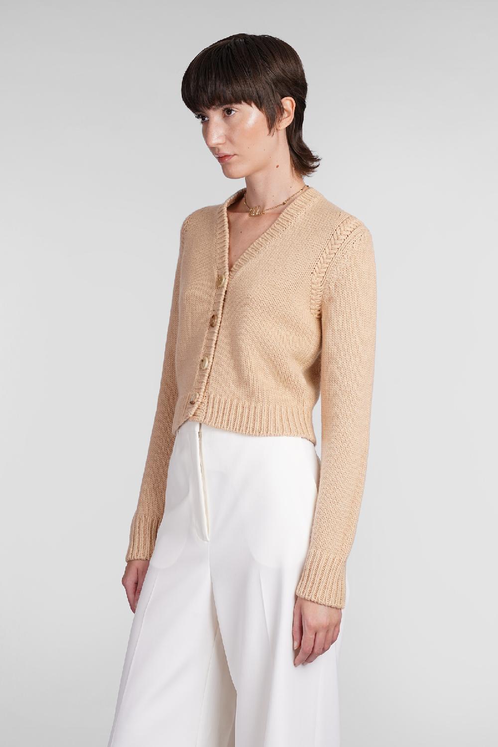 Deliberti Chloé Cardigan in lana cipria cod. 406258 - Deliberti The Luxury Shopping 2025