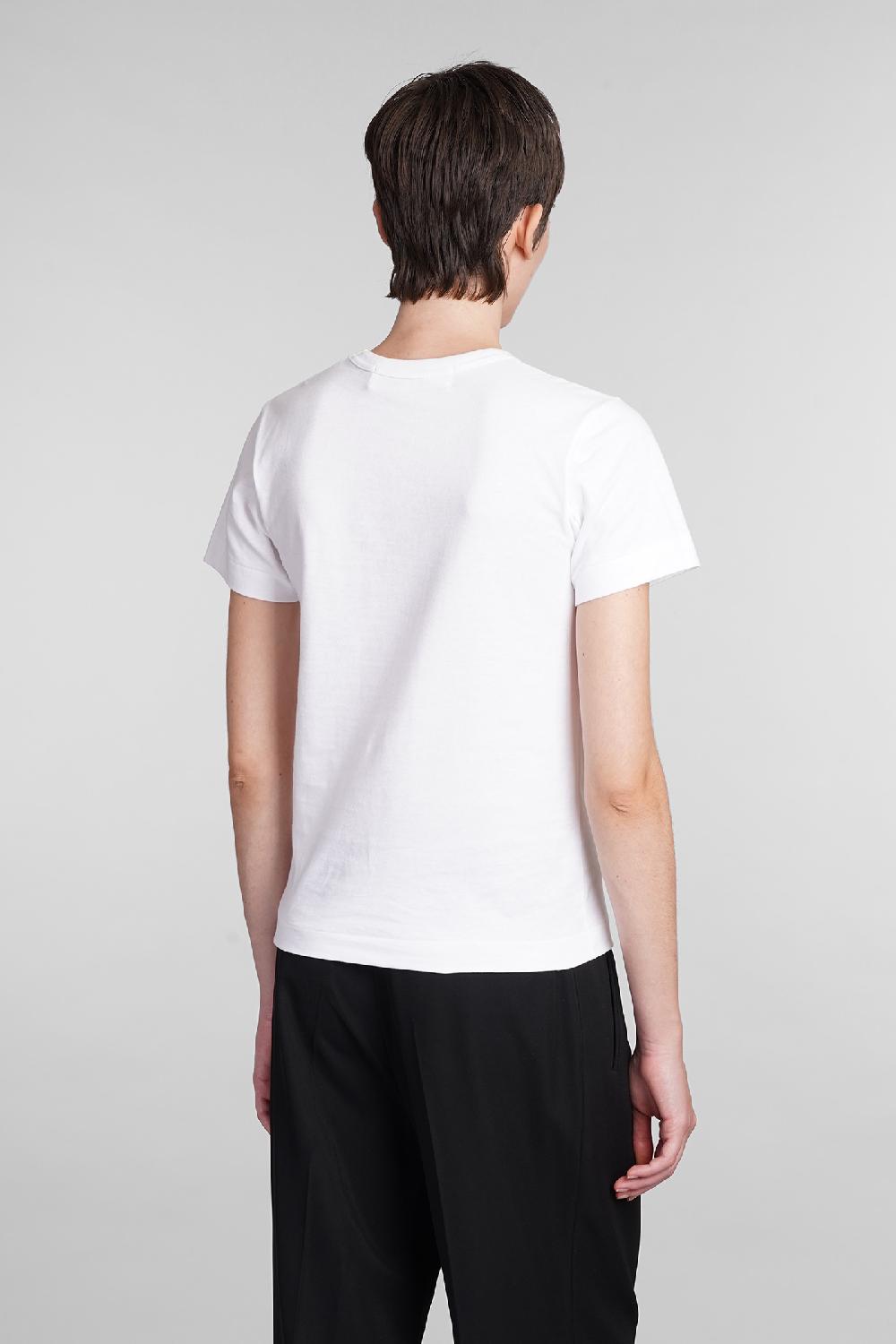 Deliberti Comme des Garcons Play T-shirt in cotone bianco cod. 407060 - Deliberti The Luxury Shopping Italy