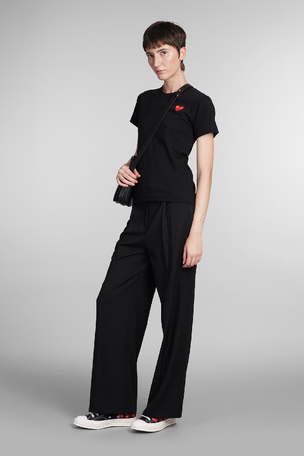 Deliberti Comme des Garcons Play T-shirt in cotone nero cod. 407061 - Deliberti The Luxury Shopping Italia