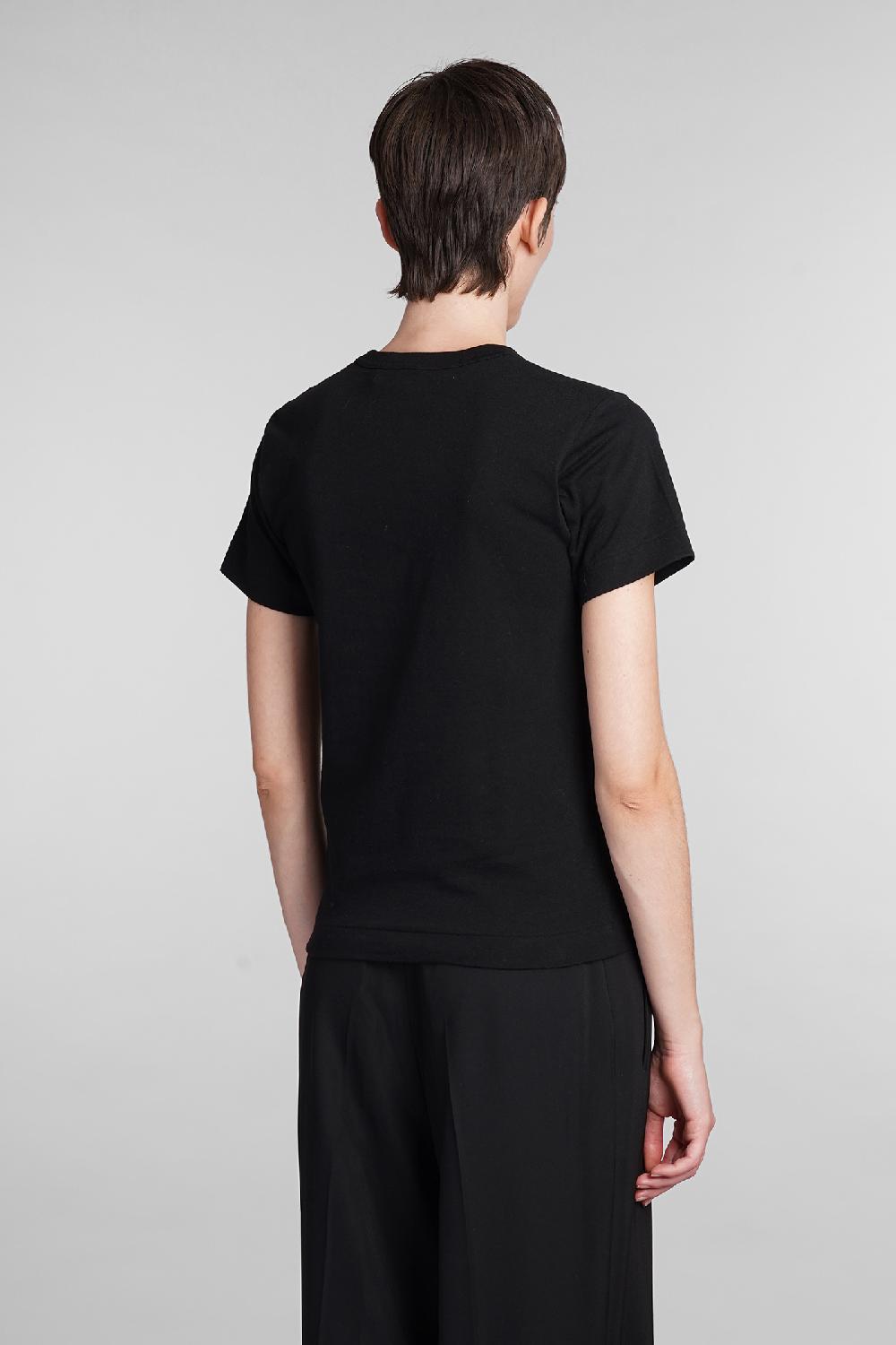 Deliberti Comme des Garcons Play T-shirt in cotone nero cod. 407061 - Deliberti The Luxury Shopping Italia