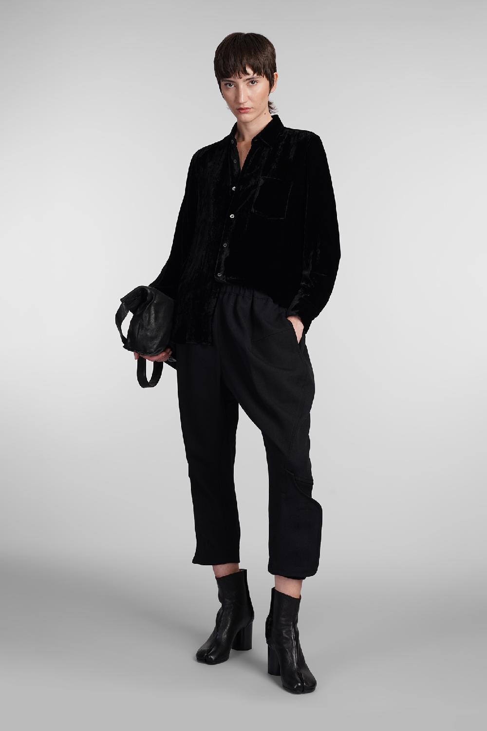 Deliberti Comme des Garcons Camicia in rayon nero cod. 407126 - Deliberti The Luxury Shopping In Linea