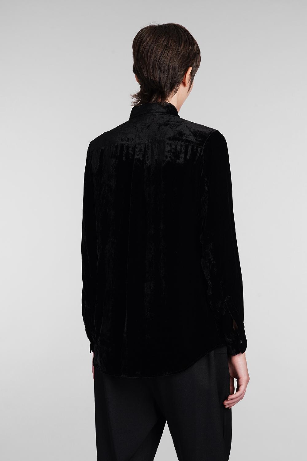 Deliberti Comme des Garcons Camicia in rayon nero cod. 407126 - Deliberti The Luxury Shopping In Linea