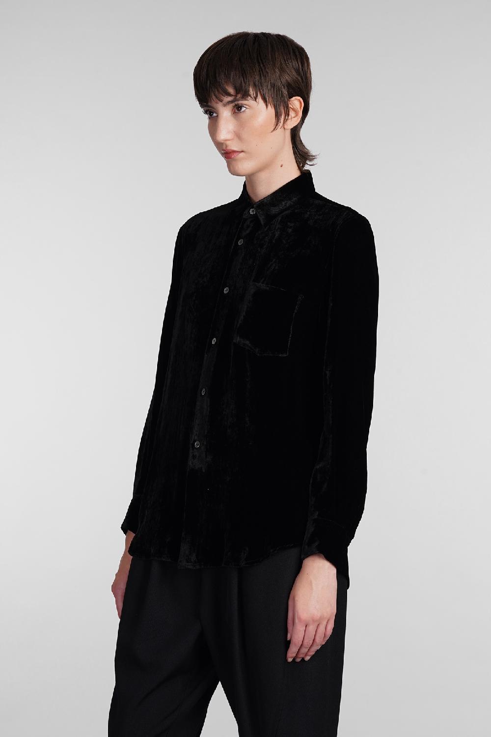 Deliberti Comme des Garcons Camicia in rayon nero cod. 407126 - Deliberti The Luxury Shopping In Linea
