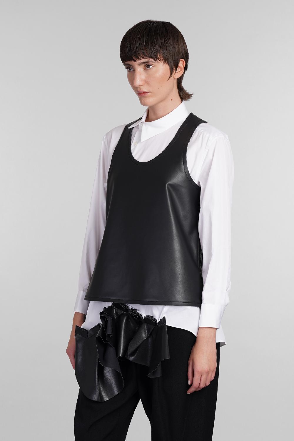 Deliberti Comme des Garcons Topwear in poliuretano nero cod. 406922 - Deliberti The Luxury Shopping Spedizione Gratuita