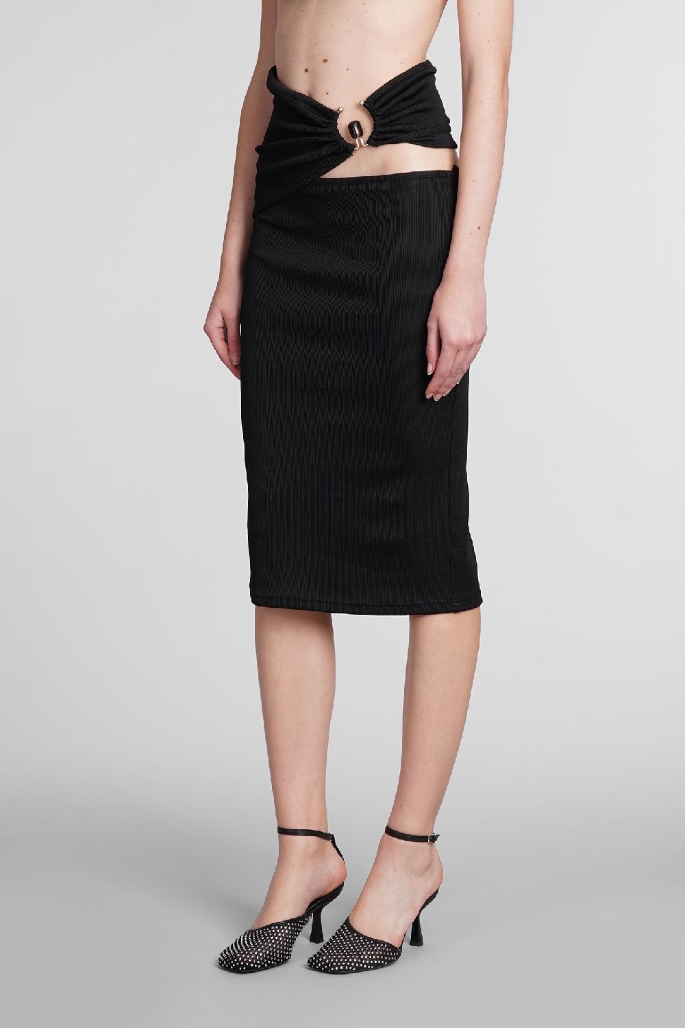 Deliberti Christopher Esber Gonna in poliestere nero cod. 400424 - Deliberti The Luxury Shopping Consegna Veloce